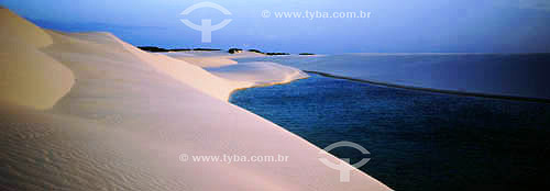  Dunes of sand and freshwater lagoons in 