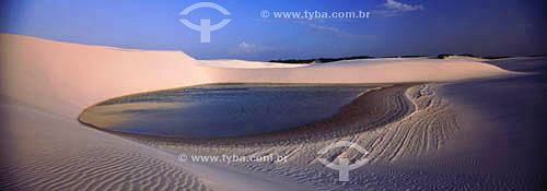  Dunes of sand and freshwater lagoons in 