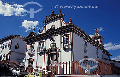  Facade of Our Lady of Carmo church - Diamantina city - Minas Gerais state - Brazil 