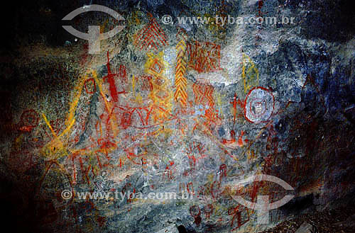  Rupestrian drawings (archeological drawings on rock) - Andrelandia city - Minas Gerais state - Brazil 