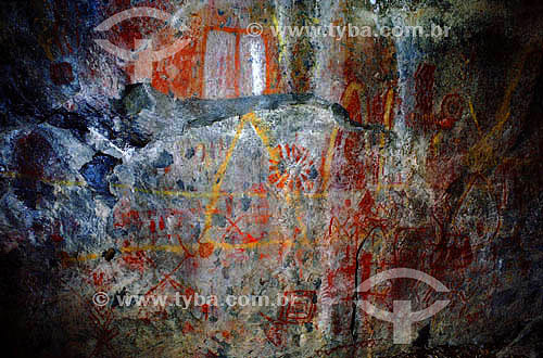 Rupestrian drawings (archeological drawings on rock) - Andrelandia city - Minas Gerais state - Brazil 