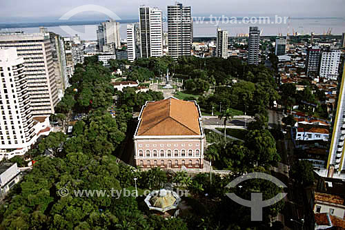  Peace Theather* surrounded by buildings - Belem city - Para state - Brazil  * The theater is a National Historic Site since 21-06-1963. 