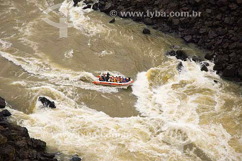  Tourism boat at Iguazu Falls - Parana state - Brazil 