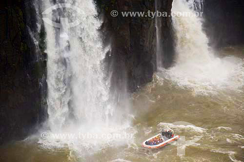  Tourism boat at Iguazu Falls - Parana state - Brazil 