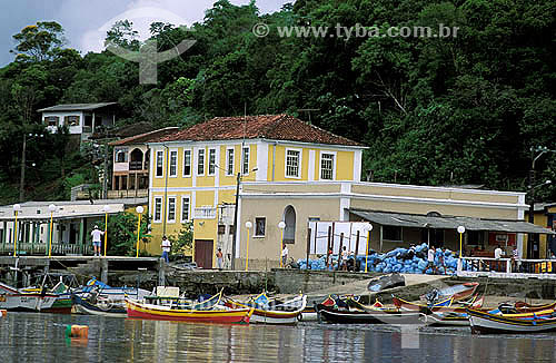  Port with boats anchored - Guaraqueçaba - Parana state - Brazil 