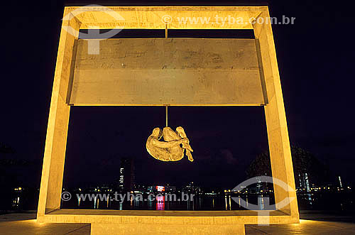  Tortura Nunca Mais (No More Torture) Monument at night - Recife city - Pernambuco state - Brazil 