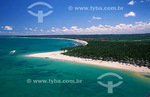  Aerial view of Carneiros beach - Pernambuco state coast - Brazil - 2000 