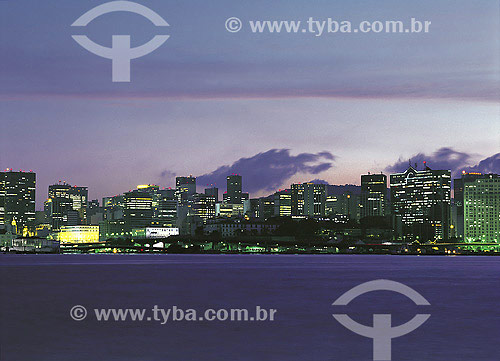  View of Guanabara Bay with city center on the background - Rio de Janeiro city - Rio de Janeiro state - Brazil 