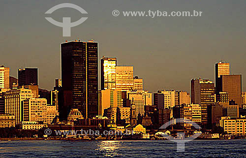  Rio de Janeiro city downtown seen as from Guanabara Bay - sunset - Rio de Janeiro city - Rio de Janeiro state - Brazil 