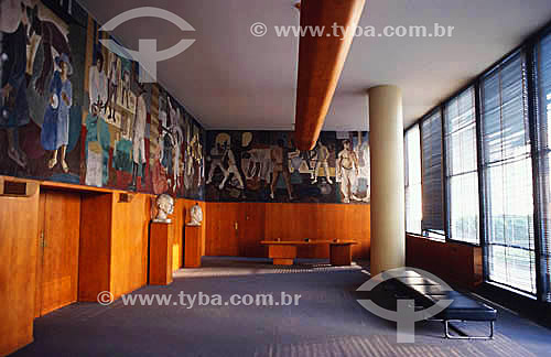  Candido Portinari paintings in the Gustavo Capanema building interior - Rio de Janeiro city - Rio de Janeiro state - Brazil 