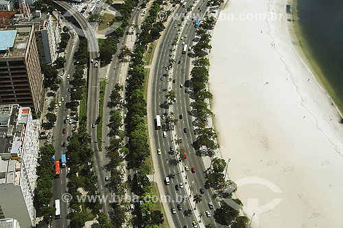  Aerial view of Botafogo beach - Rio de Janeiro city - Rio de Janeiro state - Brazil 
