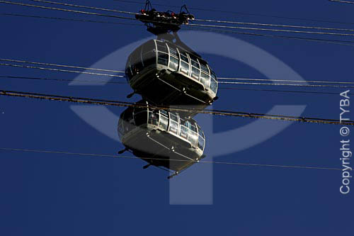  The cable car transporting tourists in the Sugar Loaf Mountain  - Rio de Janeiro city - Rio de Janeiro state (RJ) - Brazil