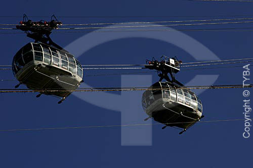  The cable car transporting tourists in the Sugar Loaf Mountain  - Rio de Janeiro city - Rio de Janeiro state (RJ) - Brazil