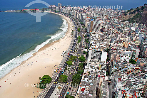  Aerial view of Copacabana beach - Rio de Janeiro city - Rio de Janeiro state - Brazil 
