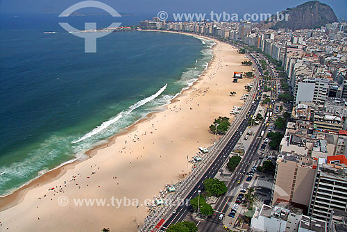  Aerial view of Copacabana beach - Rio de Janeiro city - Rio de Janeiro state - Brazil 