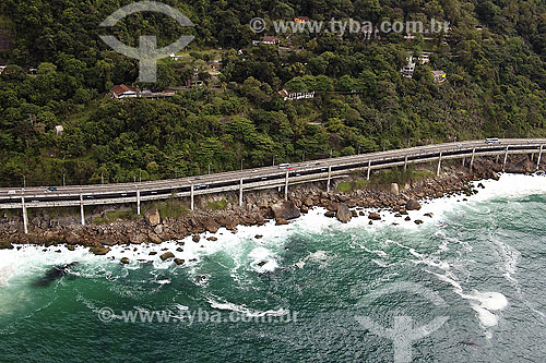  Aerial view of Joa highway - Rio de Janeiro city - Rio de Janeiro state - Brazil 