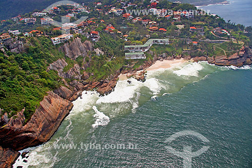  Aerial view of Joatinga beach - Rio de Janeiro city - Rio de Janeiro state - Brazil 