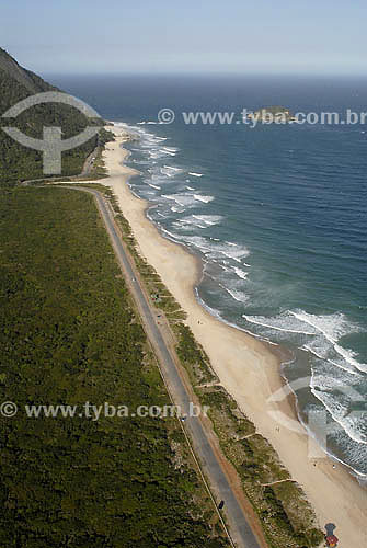  Aerial view of Grumari beach - Rio de Janeiro city - Rio de Janeiro state - Brazil 