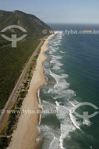  Aerial view of Grumari beach - Rio de Janeiro city - Rio de Janeiro state - Brazil 
