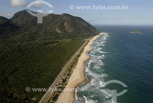  Aerial view of Grumari beach - Rio de Janeiro city - Rio de Janeiro state - Brazil 