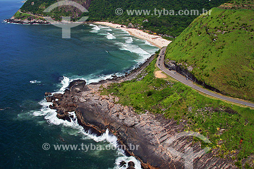  Aerial view of part of Prainha beach - Rio de Janeiro city - Rio de Janeiro state - Brazil 