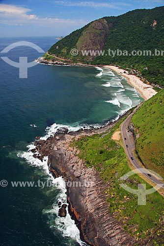  Aerial view of part of Prainha beach - Rio de Janeiro city - Rio de Janeiro state - Brazil 