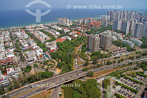  Aerial view of Barra da Tijuca neighbourhood - Rio de Janeiro city - Rio de Janeiro state - Brazil 