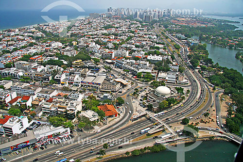  Aerial view of Barra da Tijuca neighbourhood - Rio de Janeiro city - Rio de Janeiro state - Brazil 