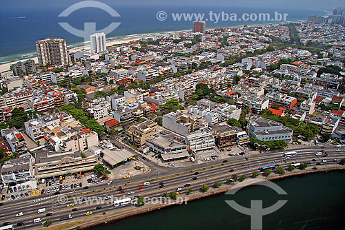 Aerial view of Barra da Tijuca neighbourhood - Rio de Janeiro city - Rio de Janeiro state - Brazil 