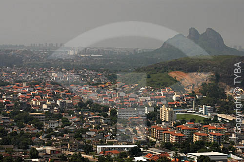  Aerial view of the Barra da Tijuca neighbourhood buildings - Rio de Janeiro city - Rio de Janeiro state - Brazil 