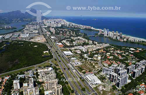  Aerial view of Barra da Tijuca neighborhood - Rio de Janeiro city - Rio de Janeiro state - Brazil - April 2006 