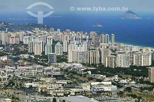  Aerial view of Barra da Tijuca neighborhood - Rio de Janeiro city - Rio de Janeiro state - Brazil - April 2006 