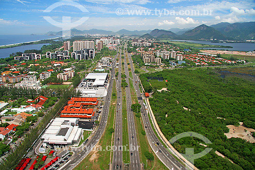  Aerial of Americas avenue - Barra da Tijuca neighbourhood - Rio de Janeiro city - Rio de Janeiro state - Brazil 