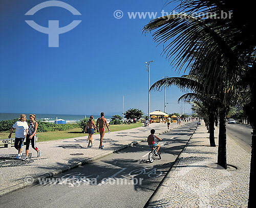  Bicycle pathway at Lucio Costa avenue - Barra da Tijuca neighbourhood - Rio de Janeiro city - Rio de Janeiro state 