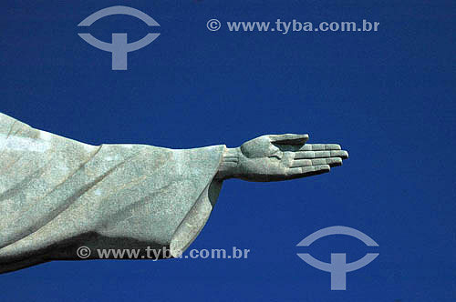  Detail of the arm of the Cristo Redentor (Christ the Redeemer) - Rio de Janeiro city - Rio de Janeiro state - Brazil 