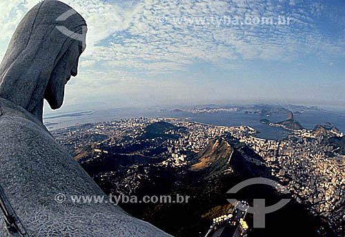  View of Rio de Janeiro city as seen from the statue of Christ the Redeemer - Rio de Janeiro city - Rio de Janeiro state - Brazil 