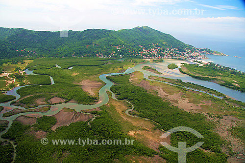  Aerial view of part of Guaratiba neighbourhood - Rio de Janeiro city - Rio de Janeiro state - Brazil 