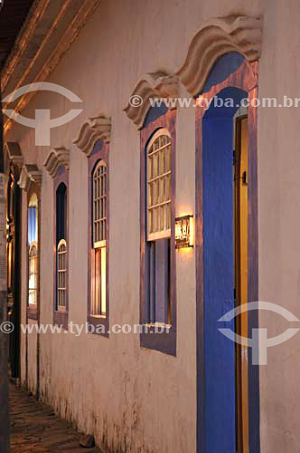  Detail of house - Architecture - Paraty city - Rio de Janeiro state - Brazil - December 2006 