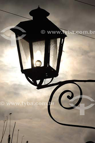  Detail of light post - Paraty town - Rio de Janeiro state - Brazil 