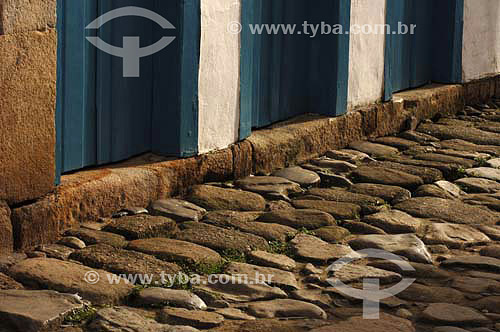  Detail of street made out of stones - Paraty town - Rio de Janeiro state - Brazil 