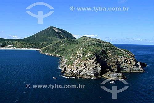  Aerial view of Pontal do Atalaia (Atalaia Point) - Arraial do Cabo city - Costa do Sol (Sun Coast) - Regiao dos Lagos (Lakes Region) - Rio de Janeiro state - Brazil 