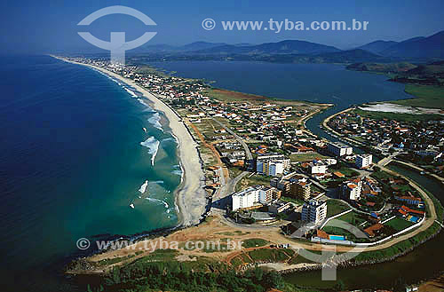  Marica Lagoon, the city of Marica and the sea - Rio de Janeiro state - Brazil 