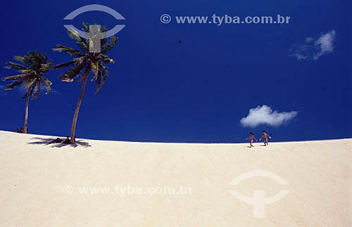  Children on Genipabu dunes - Natal city - Rio Grande do Norte state - Brazil 