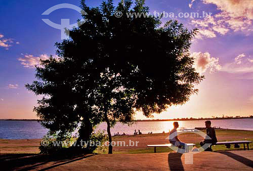 Late evening at Guaiba river - Porto Alegre city - Rio Grande do Sul state - Brazil 