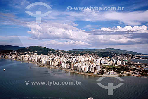  Aerial view of Florianopolis city, north bay - Santa Catarina state - Brazil - November 2000 
