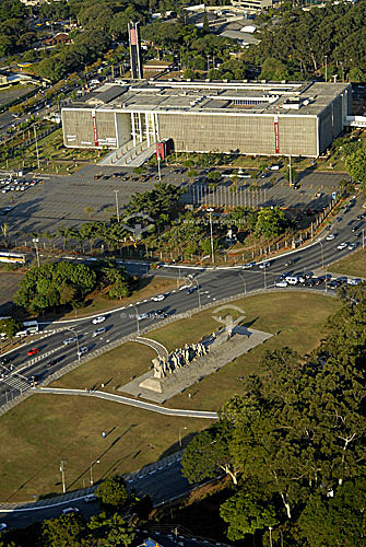  Aerial view of Legislative Assembly - Sao Paulo city - Sao Paulo state - Brazil 