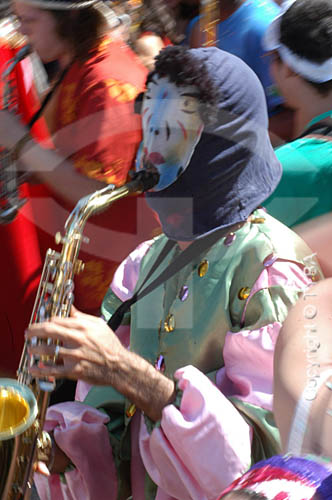  Man playing sax during the 