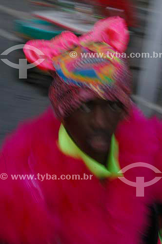  Reveller dressed up for the Carnival street party - 