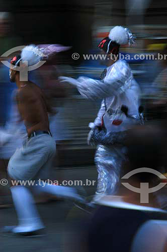  Revellers dressed up for the Carnival street party - 