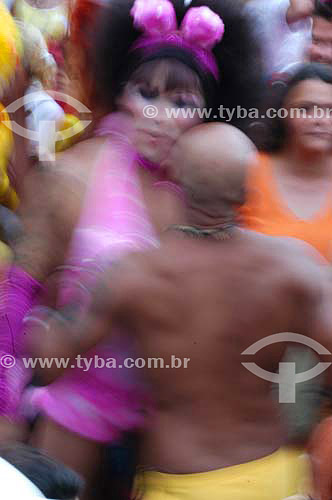  Revellers dressed up for the Carnival street party - 